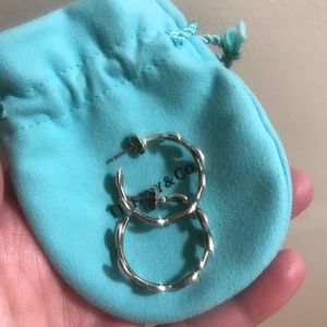 Tiffany Sterling Silver Paloma Picasso Olive Branch Hoops